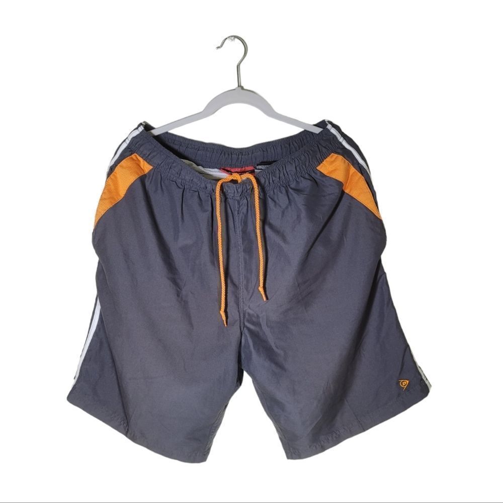 Dunlop Men's Athletic Gray Elastic Waist Shorts Size M